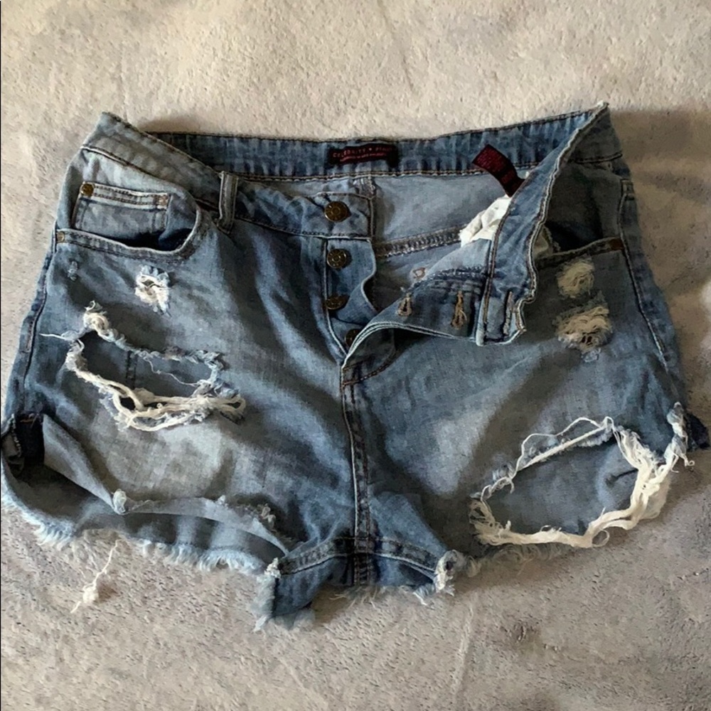 denim shorts